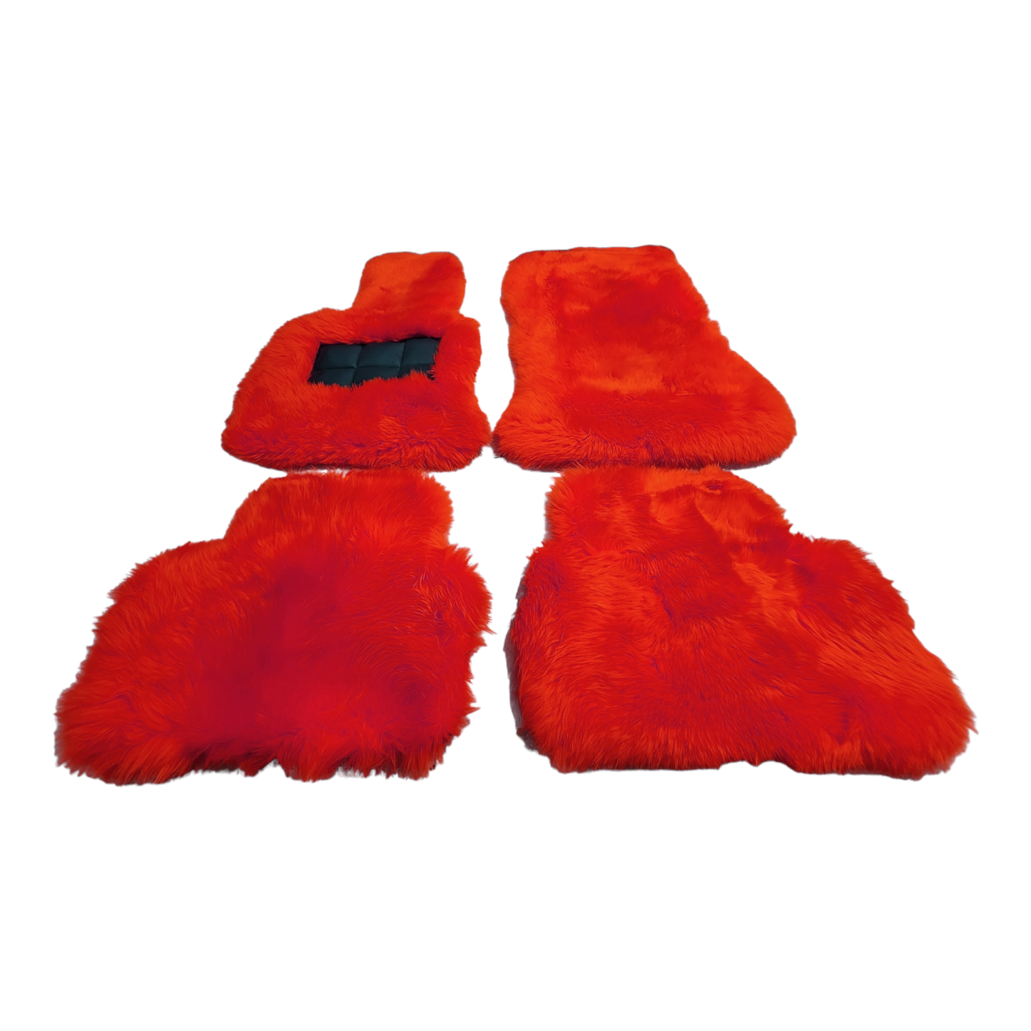 Mogul Mats Genuine Sheepskin Floor Mats Shown in Bright Red