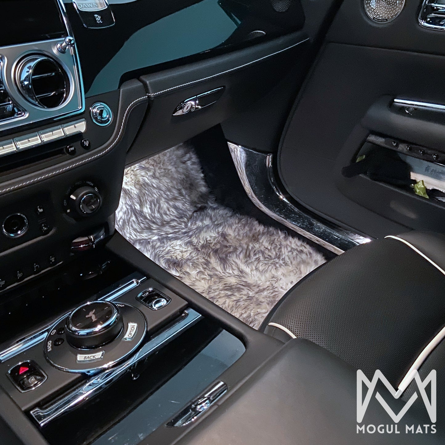Mogul Mats Multi Color 4PC Sheepskin Floor Mats for Rolls Royce Cullinan